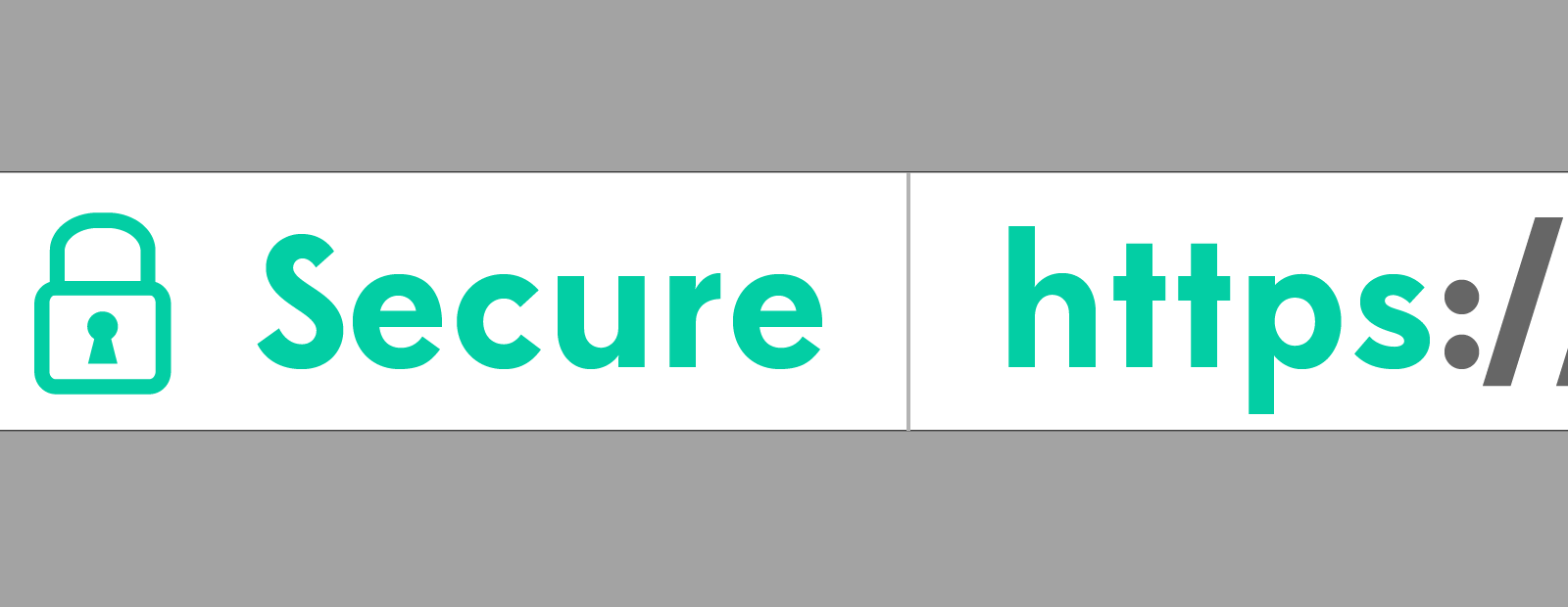 Padlock on address bar indicating a secure connection